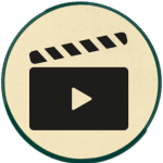 Clapperboard icon representing filmed episodes from the South West Coast Path series