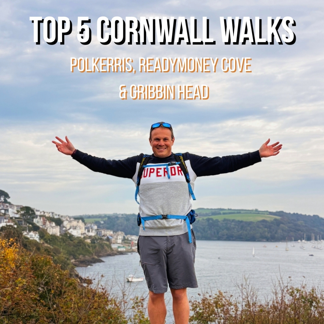Top 5 walks in Cornwall at Polkerris, Readymoney Cove and Gribbin Head coastal path overlooking Fowey harbour